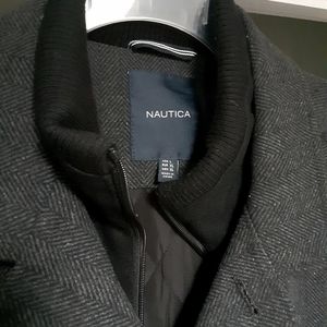 Black Nautica pea coat